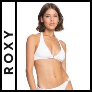 NWT Small Roxy Shadow in the Sun Halter Bikini Top and Bikini Bottom. A set.